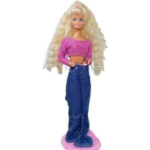1994 Vintage Mattel Dance Moves Barbie Fashion Doll Redressed Crimped Hair 13083